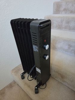 Mainstays 1500W Mechanical Oil-Filled 3-Setting Electric Radiant Heater
