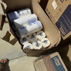 Paper towels box of 18 or buy single roll for $2