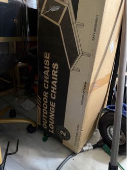 $100- Set of 2 Lounge Chairs Outdoor, Tanning Chair, Chaise Lounge Outdoor New In The Box