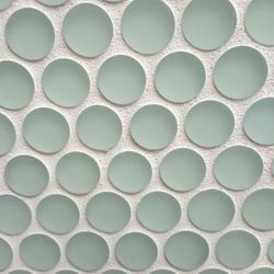 Tile Frosted Aqua Circle Glass Mosaic Wall Pool 