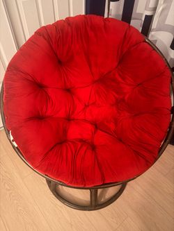 Papasan with red cushion (barely used)