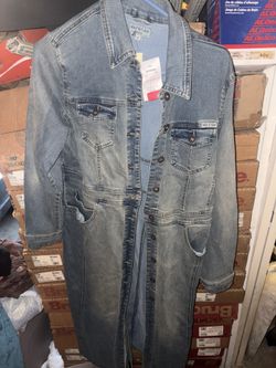Size XL Long Denim Jacket