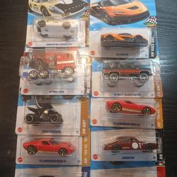 11 Hot Wheels Cars 2025 H Case- Tesla CyberQuad, McLaren, Optimus Prime, Lambo And more