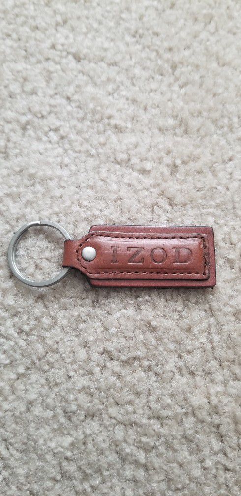 New Izod Leather Keychain