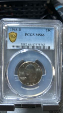 1968D  graded PCGS MS 66