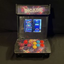 Picade Bartop Retro Arcade Cabinet With Built In Speakers And Games