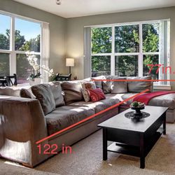 Light Sage Grey Sofa Sectional 