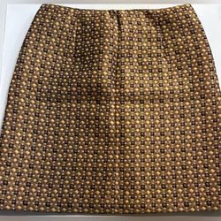 Loft Bronze jacquard skirt
