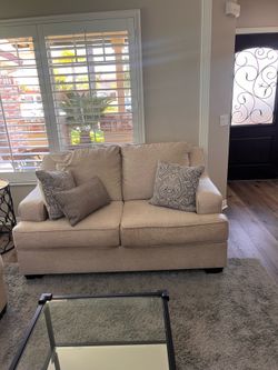 Sofa and matching love seat