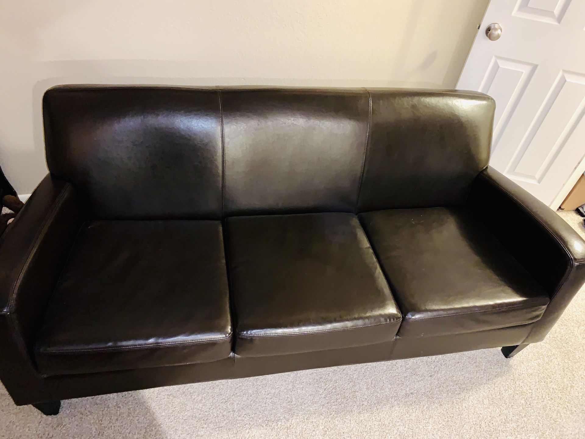 Dark Chocolate Leather Couch