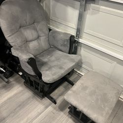 Rocking Chair With Rocking Leg Rest