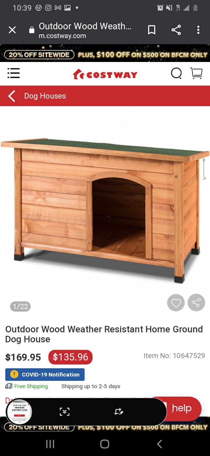New Wooden Dog House