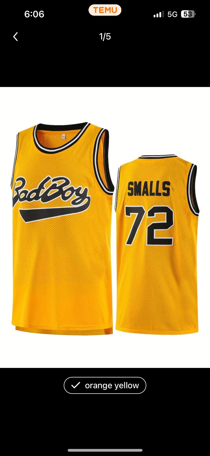 Bad Boy Smalls Jersey