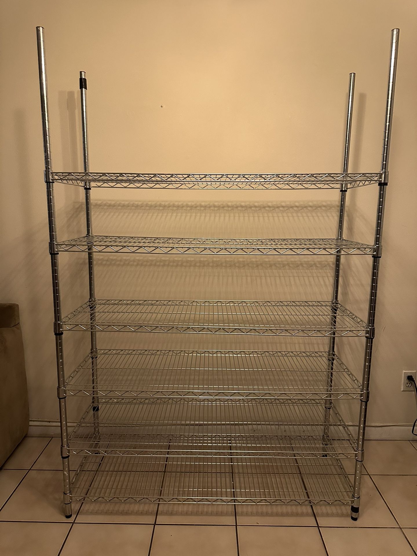 Adjustable 6 Shelve Heavy Duty Chrome Rack HDX