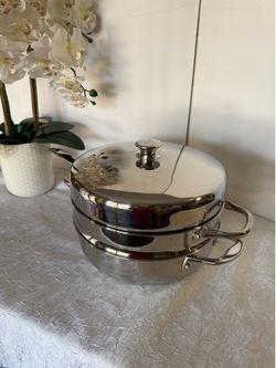 WOLFGANG PUCK Stainless Steel  Steamer 5 PIECE BISTRO 5qt  $58