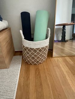 Woven Boho Storage Basket – 13” Diameter