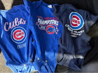 3 Cubs onesies size 6m