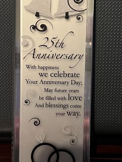25th Silver Wedding Anniversary Gift Keepsake Thumbnail