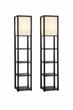 Modern shelf floor lamps