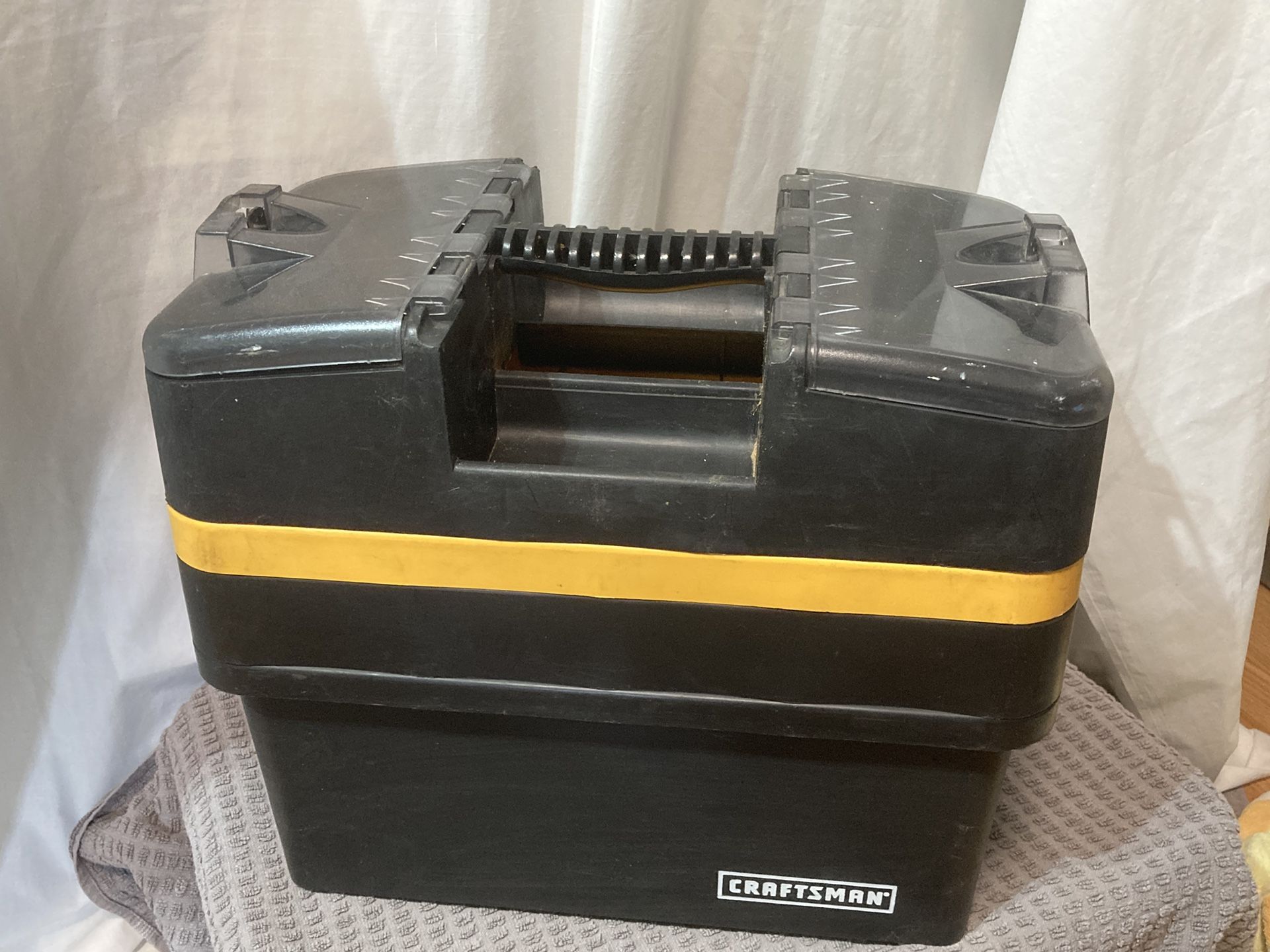 Used Clean Sturdy CRAFTSMAN 3 Tier Plastic TOOL ORGANIZER/BOX