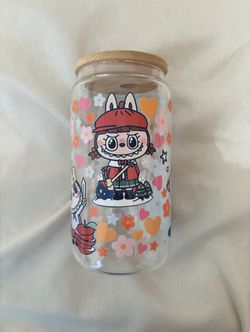 Labubu Libby Drink Cup Jar Gift 
