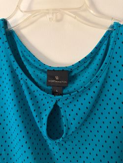 Worthington Polka Dot Top Size Large
