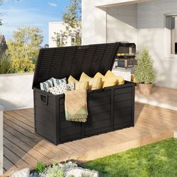 Patio outdoor storage box 75 gallon deck box caja Almacenamiento 75 gallones caja de exteriors prices are firm new 🆕