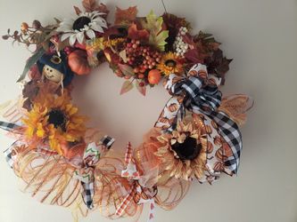 Holiday wreath fall thanksgiving