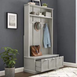 Hallway Coat Rack Shoes Storage With Bench