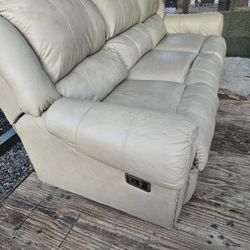 Leather Recliner Couch