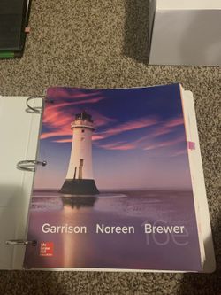 Accounting textbook/ Garrison Noreen Brewer 16e