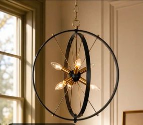 Wellmet Gold Globe Starburst Chandelier1
