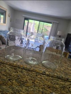Extra Large Wide Mouth Mason Jars - Set of 3