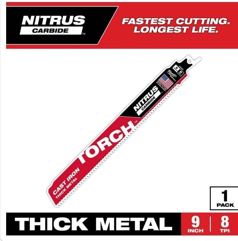 🚀 Milwaukee TORCH Nitrus Carbide Sawzall Blade