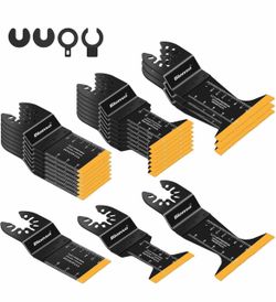 Bionso 20 cuchillas oscilantes de titanio para cortar metal y madera, cuchillas multiherramienta afiladas y duraderas, kits de cuchillas multiherramie