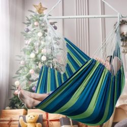 Hammock Chair Hanging Rope Swing with 2 Cushions 