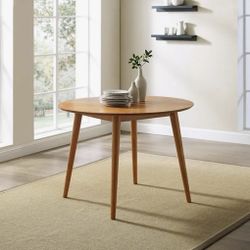 COLAMY Dining Chairs & Crosby Round Dining Table