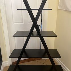 Black A-Shaped Shelves