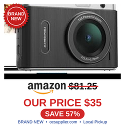 Digital Camera for Kids with Switching Dual Lens, 64MP 4K Point and Shoot Camera with 32GB Card