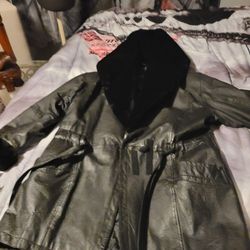 Large Leather Coat