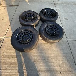 265/70R17 115S temporary tires and wheels (set of four)