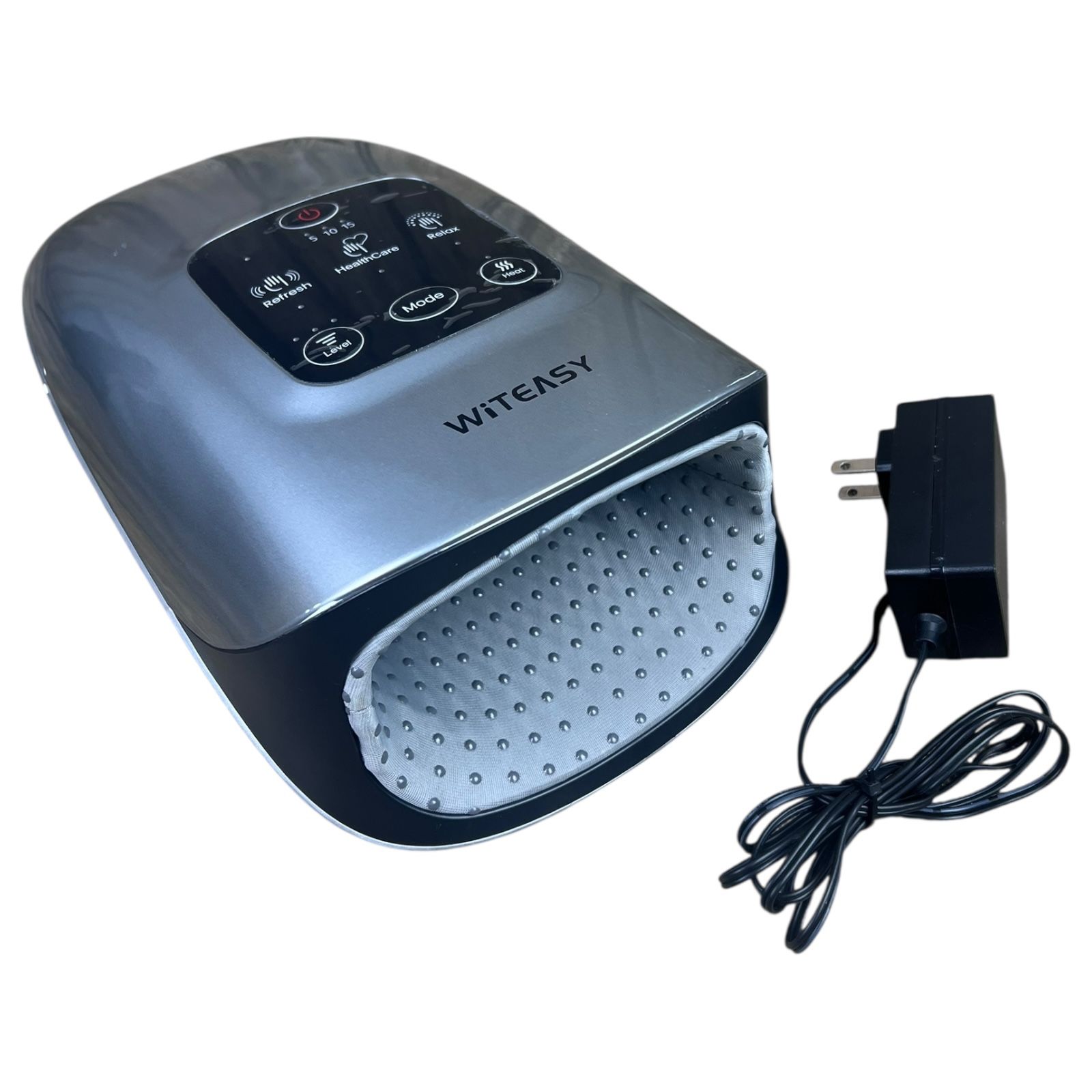 WiTEASY Cordless Hand Massager w/ Heat and Compression Charger Included Tested