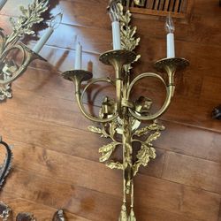 A Pair Of 3 Light Sconces 
