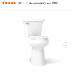 KOHLER Highline Arc Extra Tall 12 in. Rough In 2-Piece 1.28 GPF Single Flush Round Toilet in White with Soft Close Seat