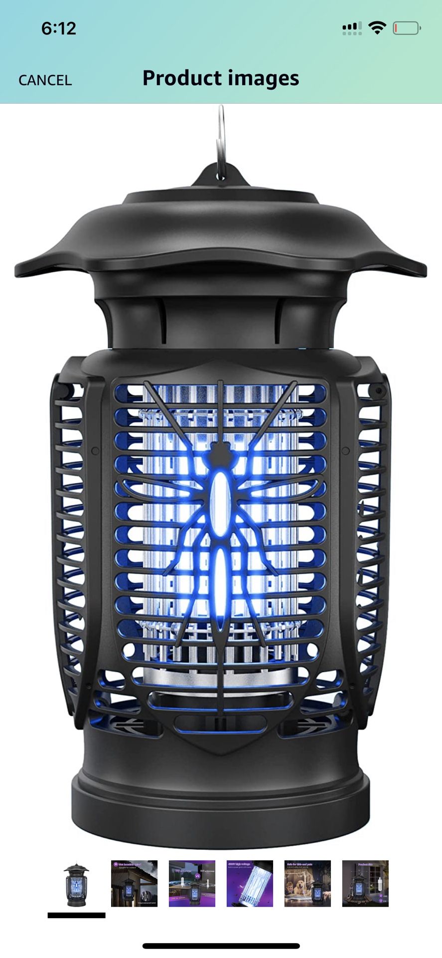 POWIFY Bug Zapper Outdoor, Electric Mosquito Zapper with 6.3ft Power