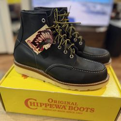 Vintage Chippewa black mocc Retro Boots