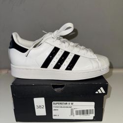 Adidas Superstar II W White Black Women’s Size 8 Shell Toe Sneakers New With Box