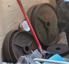 Deep Dish Olympic Cast Iron Vintage Pacific Weight Plates