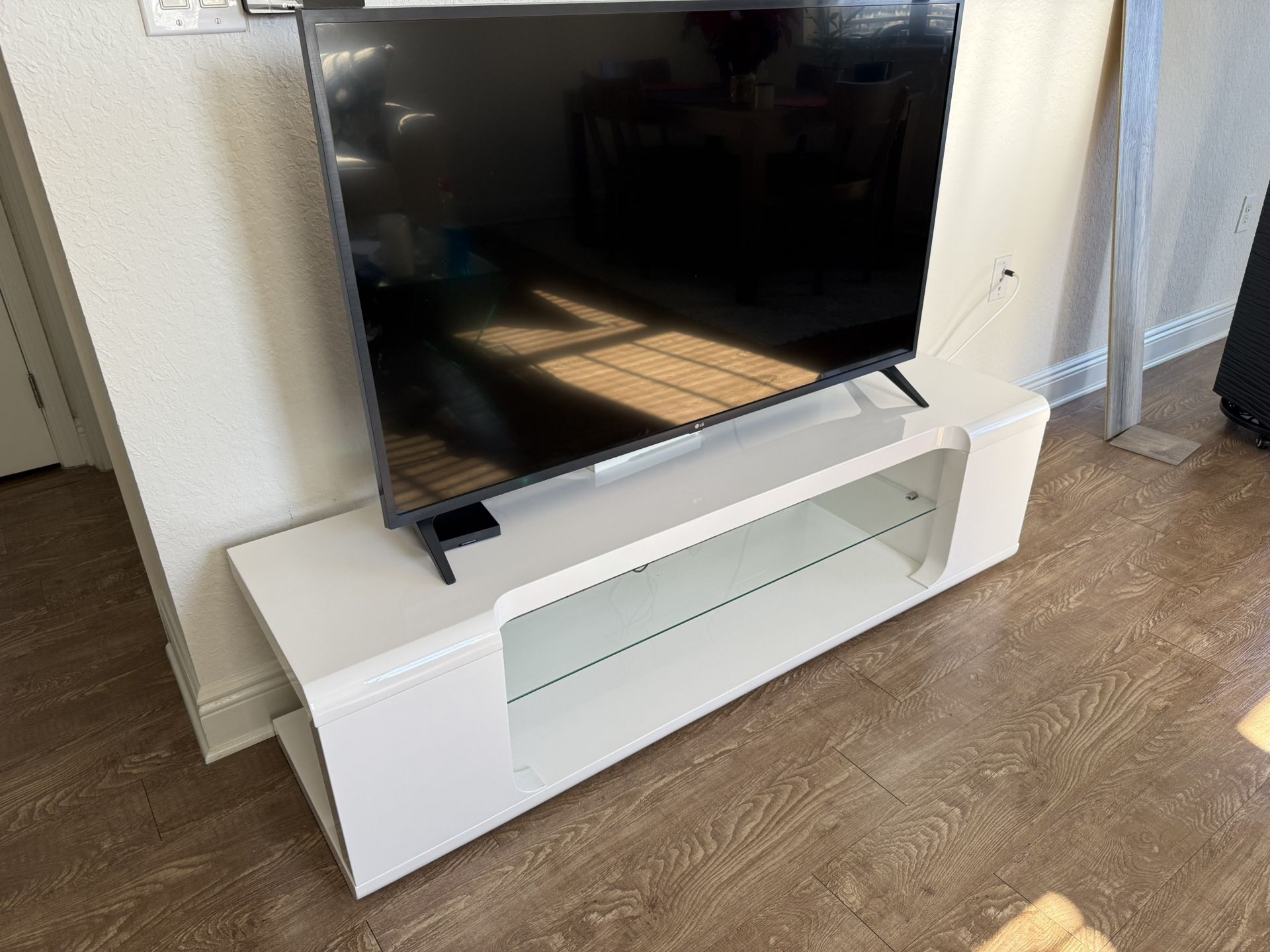 White Lacquer Entertainment Center