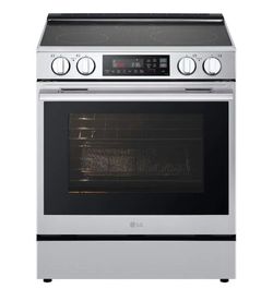 LG 30" 6.3 cu ft Induction True Convection Smart Range 4 Elements, WideView Window Flex Control Knobs in Stainless Steel Retail $2,049